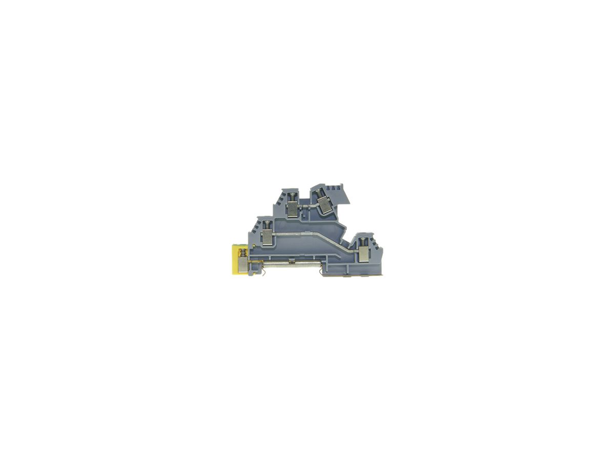 Schutzleiter-Reihenklemme Woertz 0.5…4mm² Schraubanschluss 2×3 Schiene TH35 grau