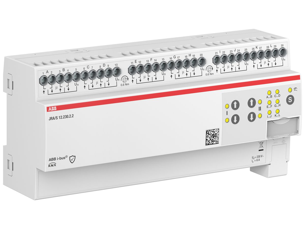 REG-Jalousieaktor KNX ABB JRA/S12.230.2.2 12-fach 6A/230VAC