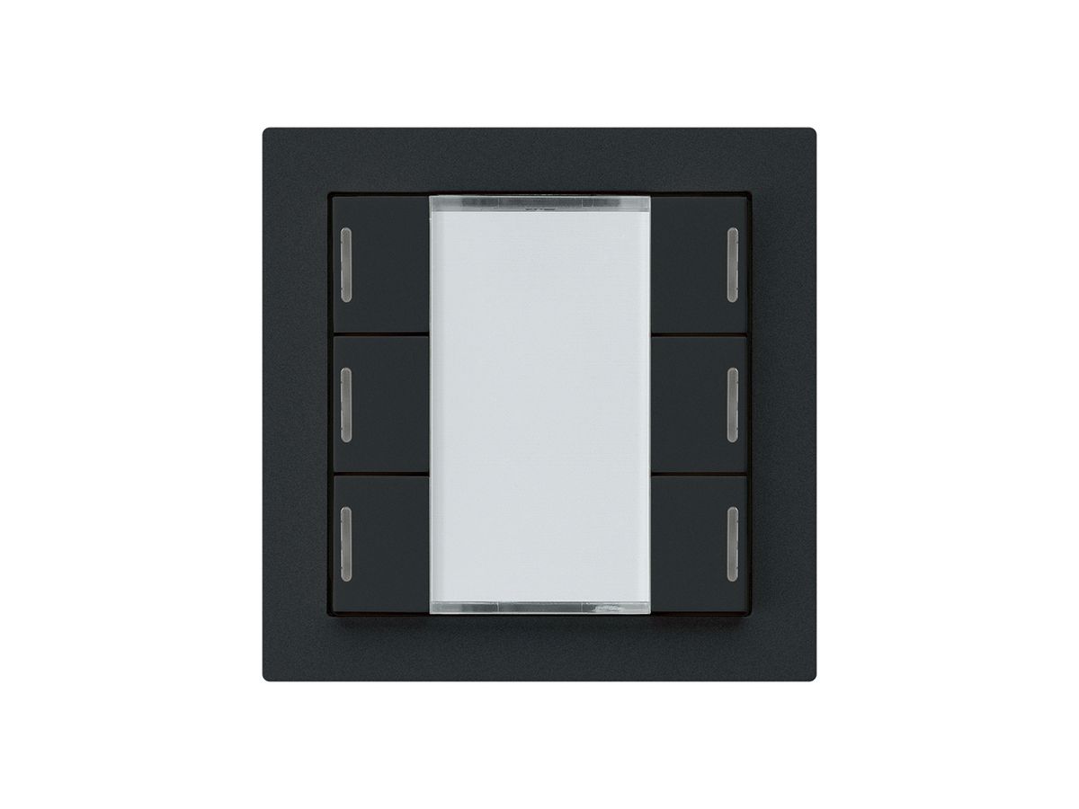 UP-Taster kallysto A KNX 6× RGB LED s/e-link schwarz