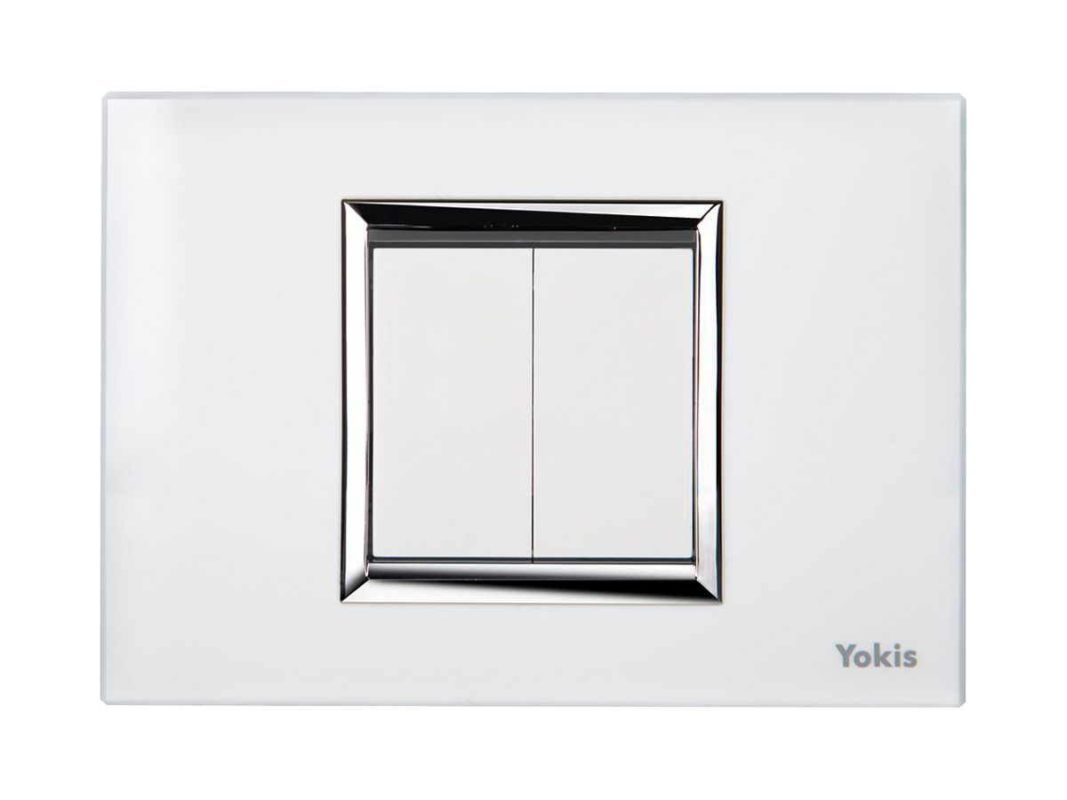 AP-RF-Wandsender Yokis TLM2T503, 2 Tasten weiss