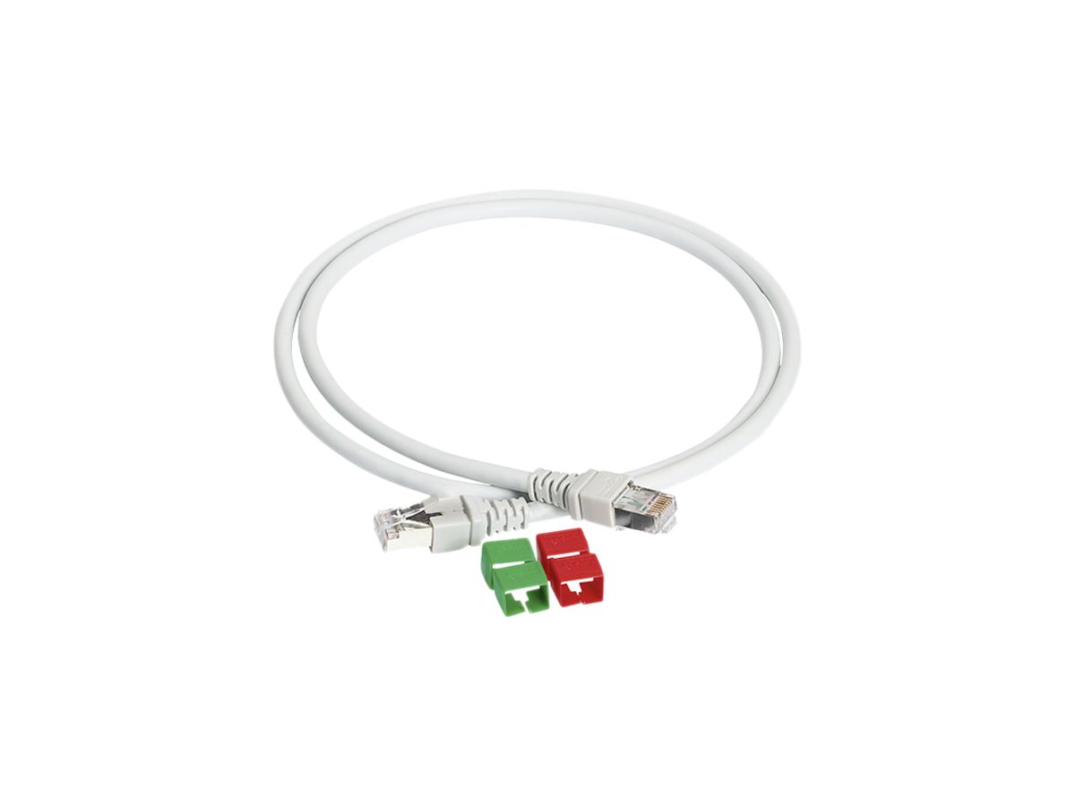 Patchkabel Feller EASYNET RJ45 3m ungeschirmt U/UTP Kat.6, grau