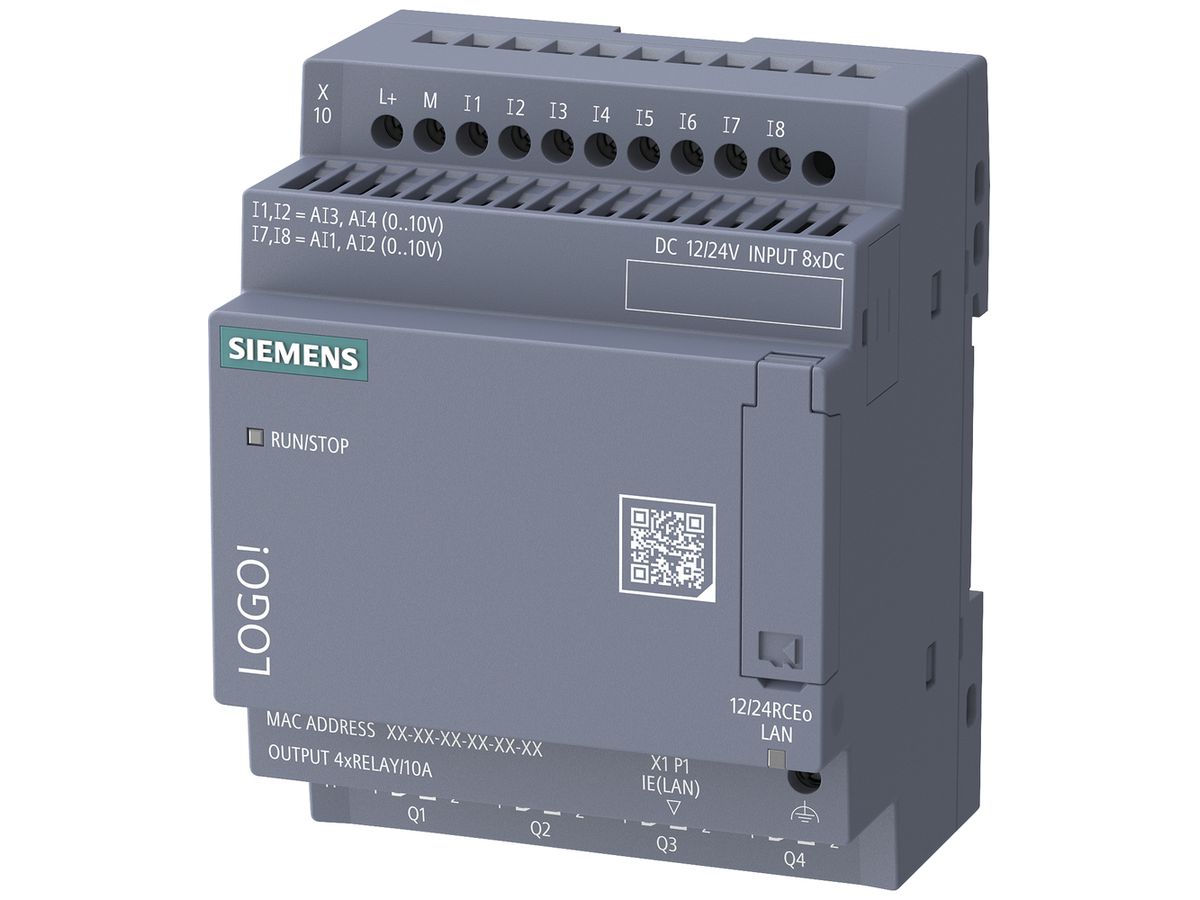 REG-Logikmodul SPS Siemens LOGO! 9 12/24RCEO 8DI/4DO