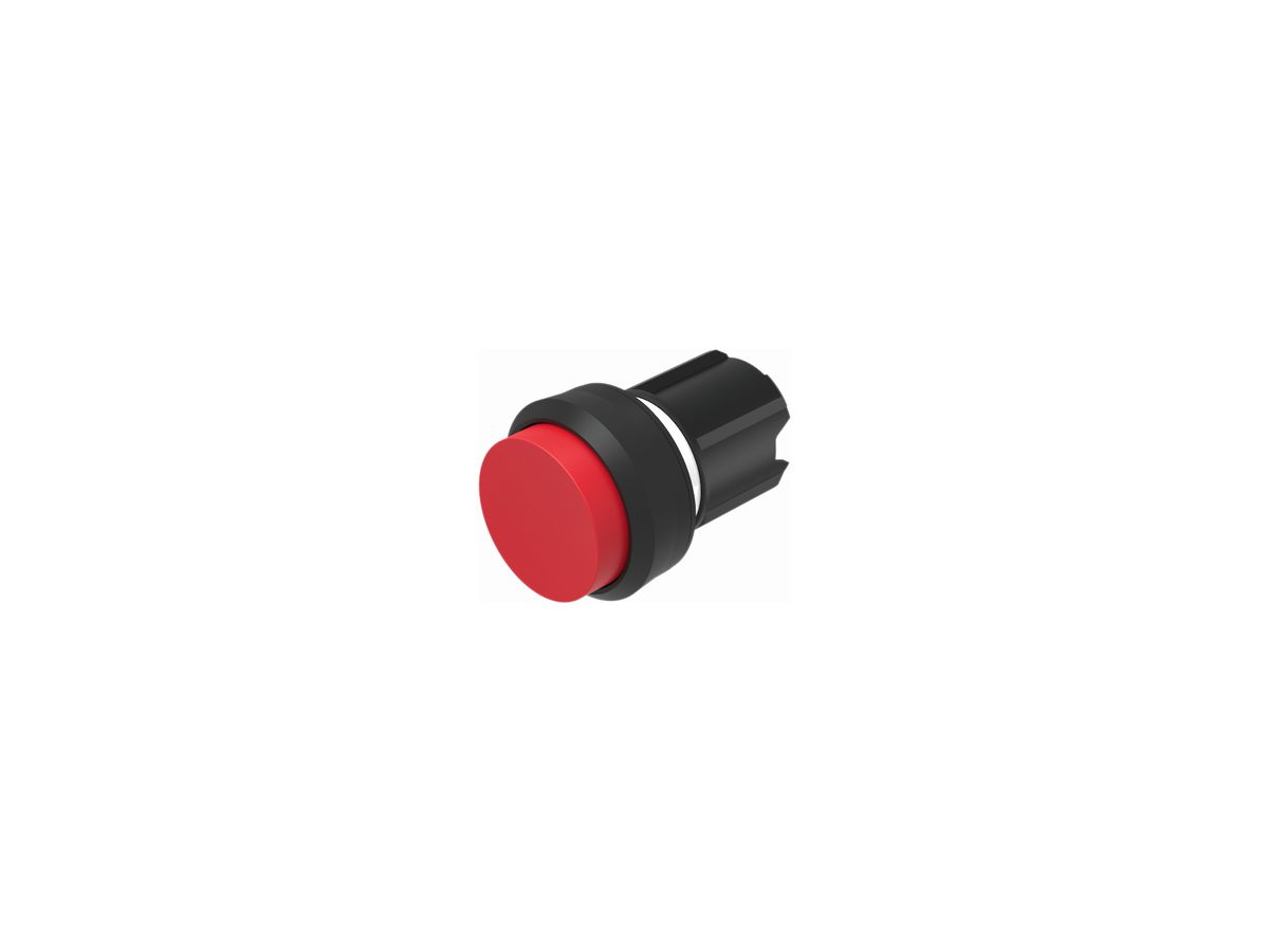 EB-Drucktaster EAO45, I, rot Ring schwarz erhaben