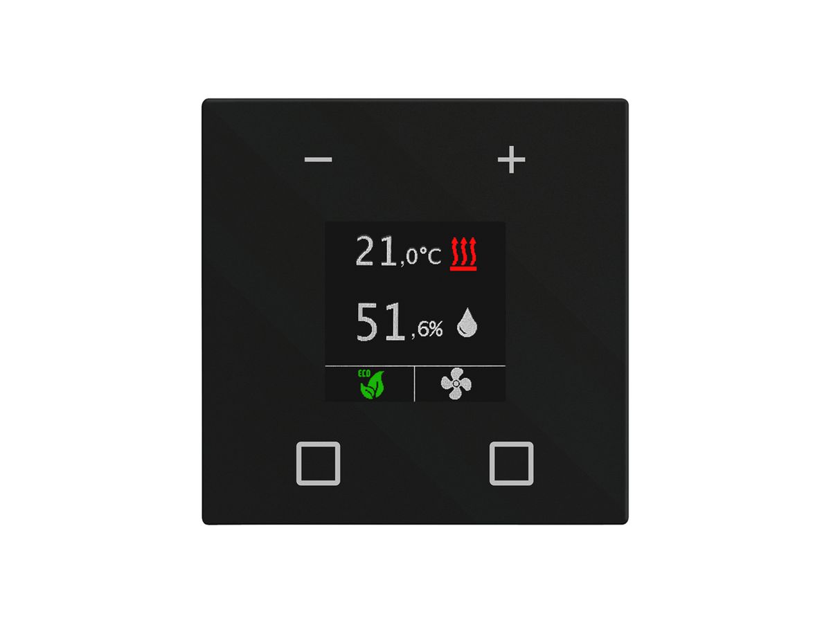 UP-Raumtemperaturregler KNX MDT CN-RTR60S16.01 Display 4×DI schwarz matt