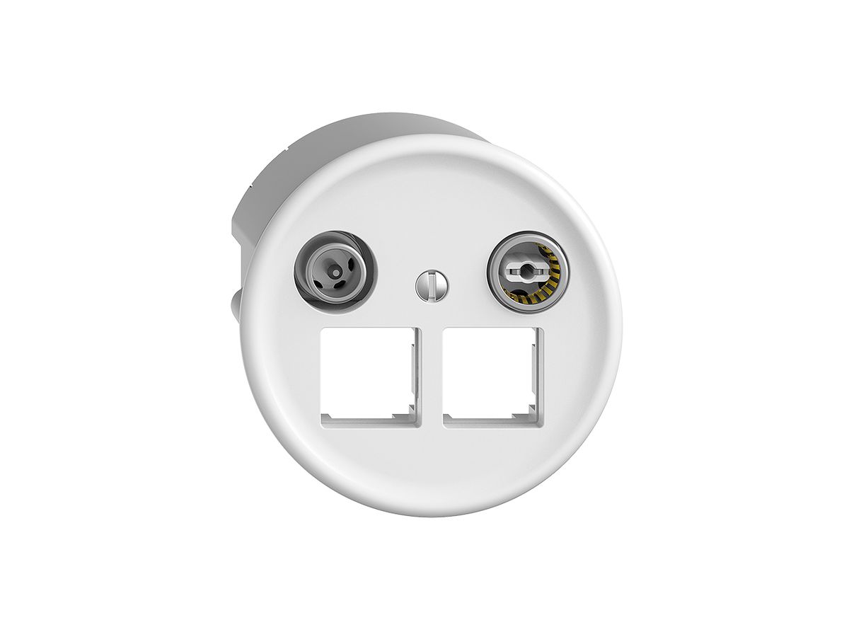 Multimediadose Sdue Q EASYNET 15dB, f.2×RJ45 S-One, weiss