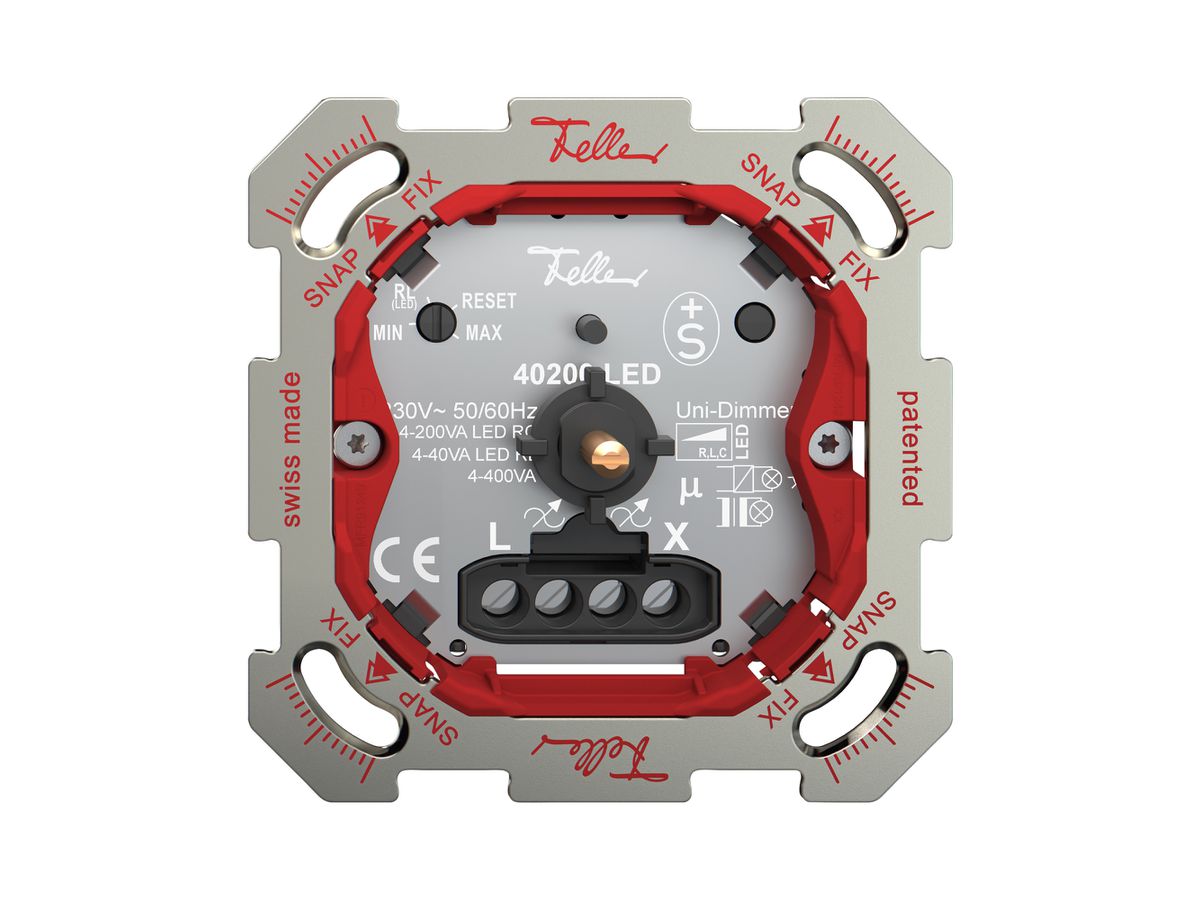 UP-Dimmer Feller SNAPFIX® LED-Universal 4…400W/4…400VA/4…200W/VA