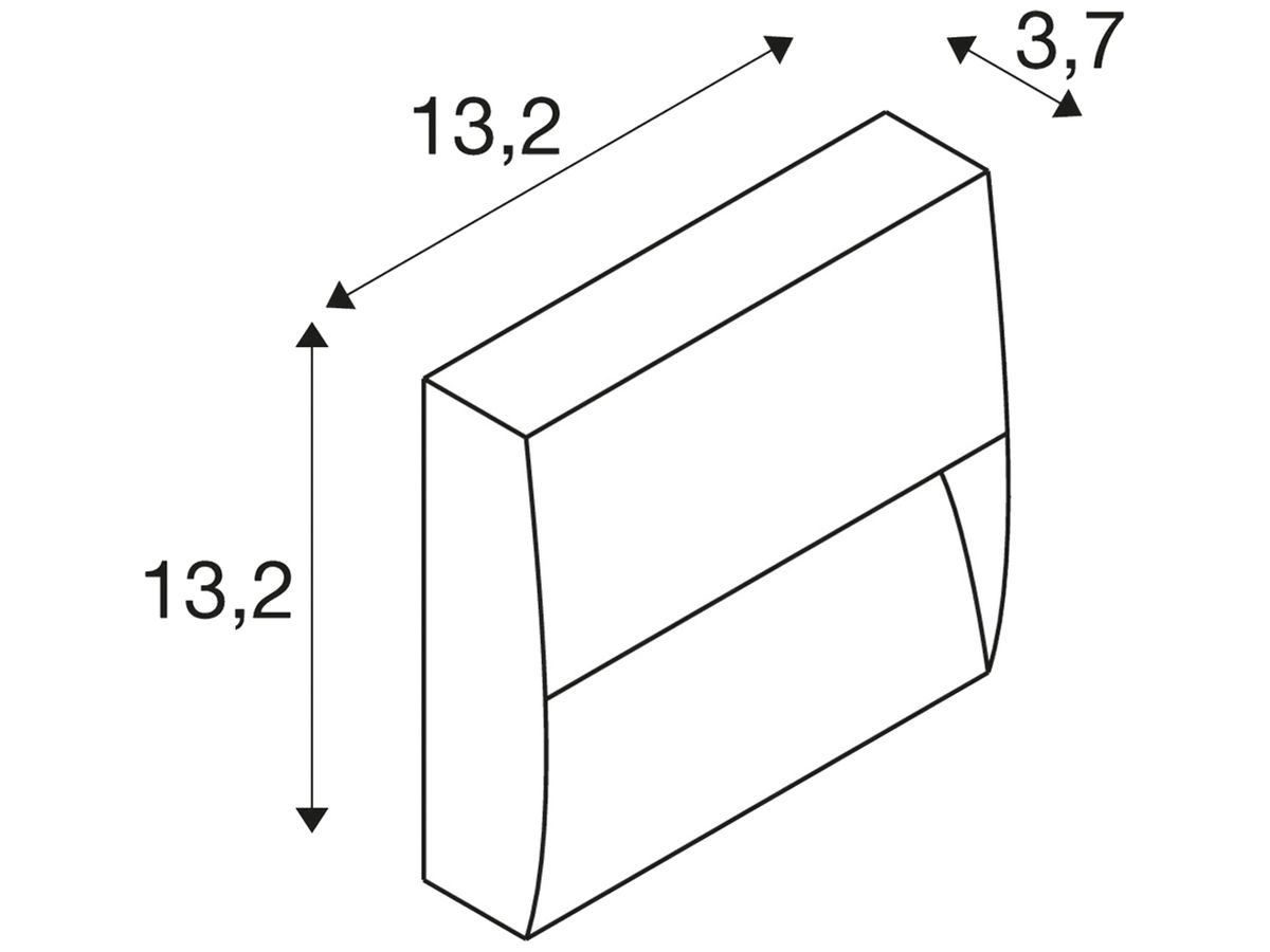 LED-Wandleuchte SLV DOWNUNDER OUT SQUARE 4.5W 150lm 3000/4000K IP65 anthrazit