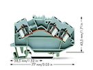 Durchgangsklemme WAGO 3L 4mm² grau