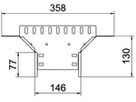 T-Abgang BET RAA 60×150mm Edelstahl A4 blank