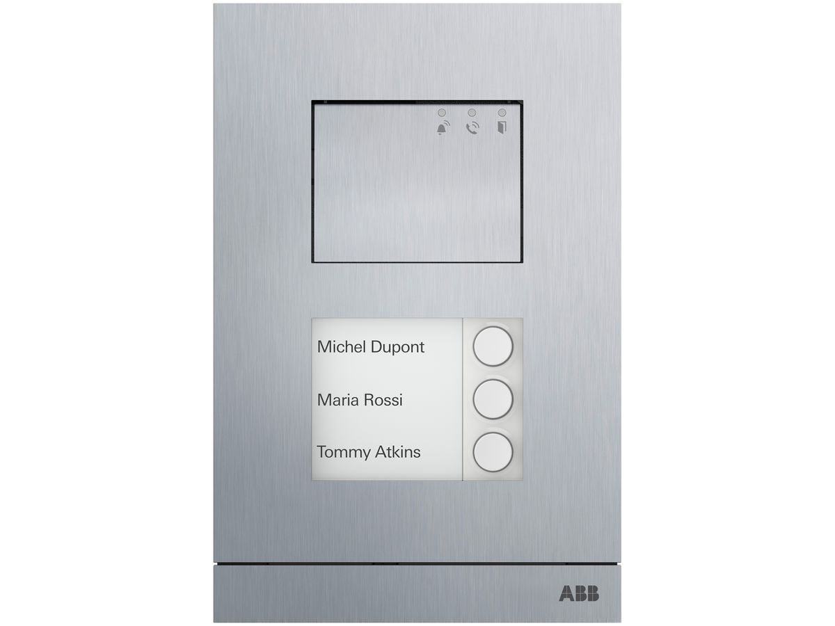 Audio-Türstation ABB-Welcome A21051P3-A-04 3×Taste alu 205×135×18mm