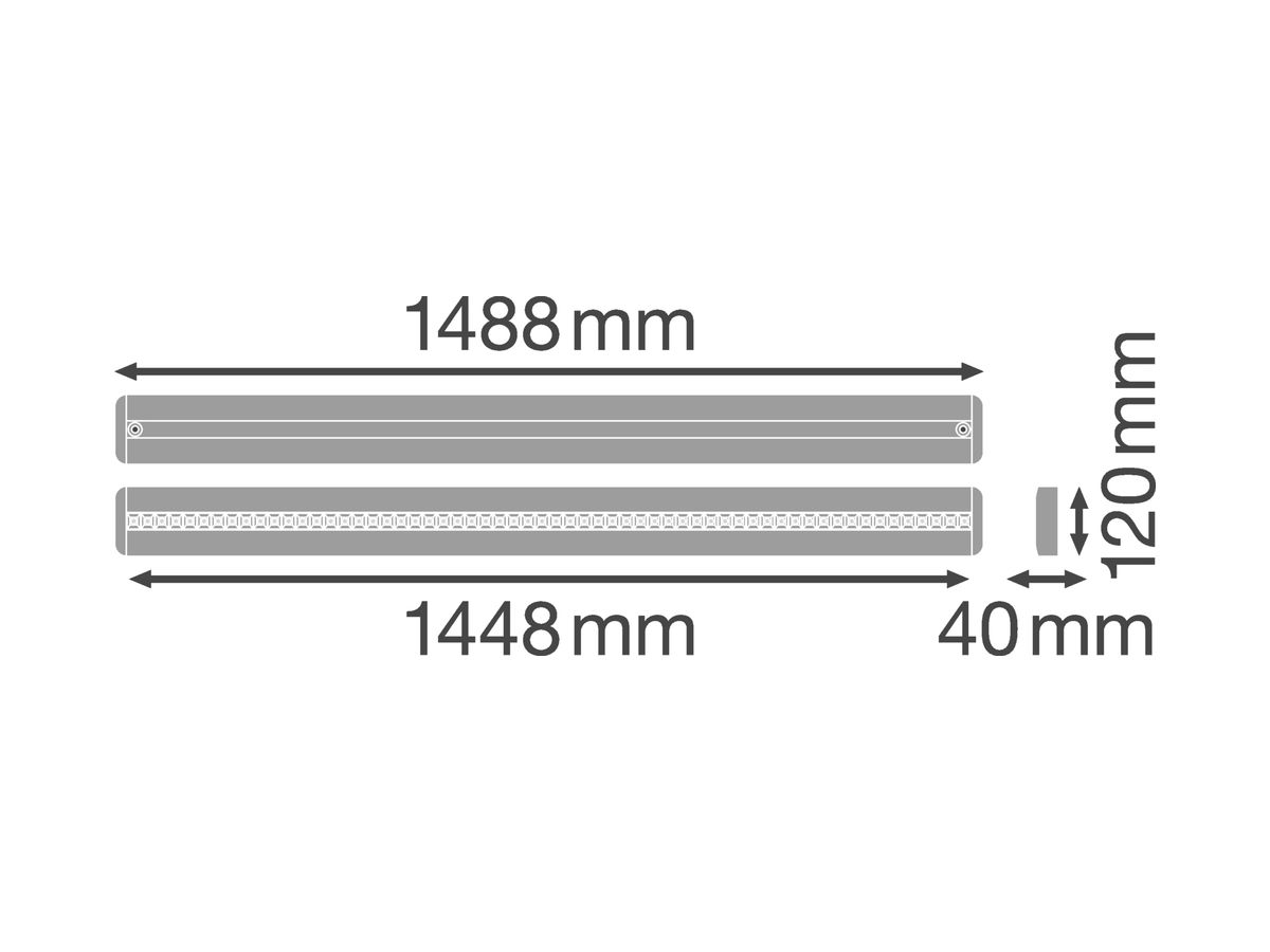 LED-Deckenleuchte LEDVANCE LINEAR IndiviLED D 1500, 25W 940 weiss