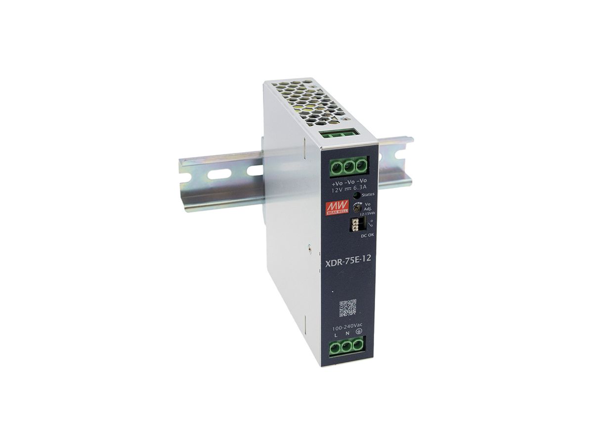 EB-Schaltnetzgerät MEAN WELL XDR 85…264VAC 12…15VDC 6.3A 75W