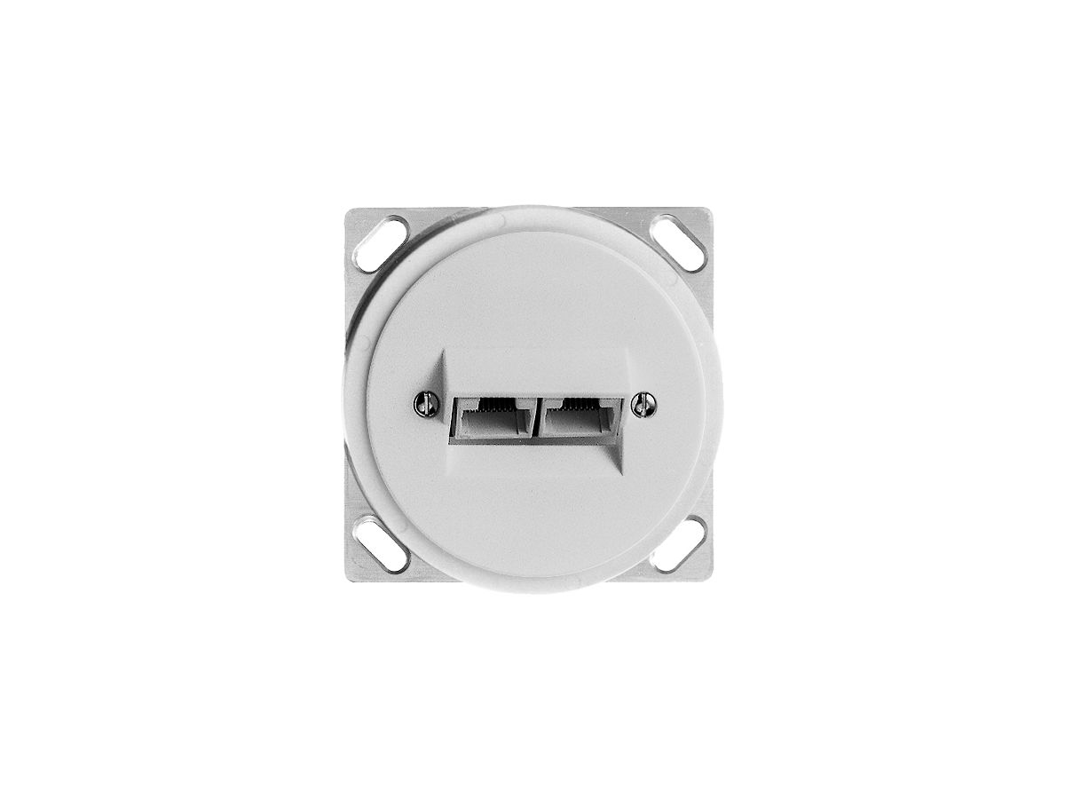 EB-Dose 2×RJ45/u 4P getr.sz ITplus JK 58/64mm