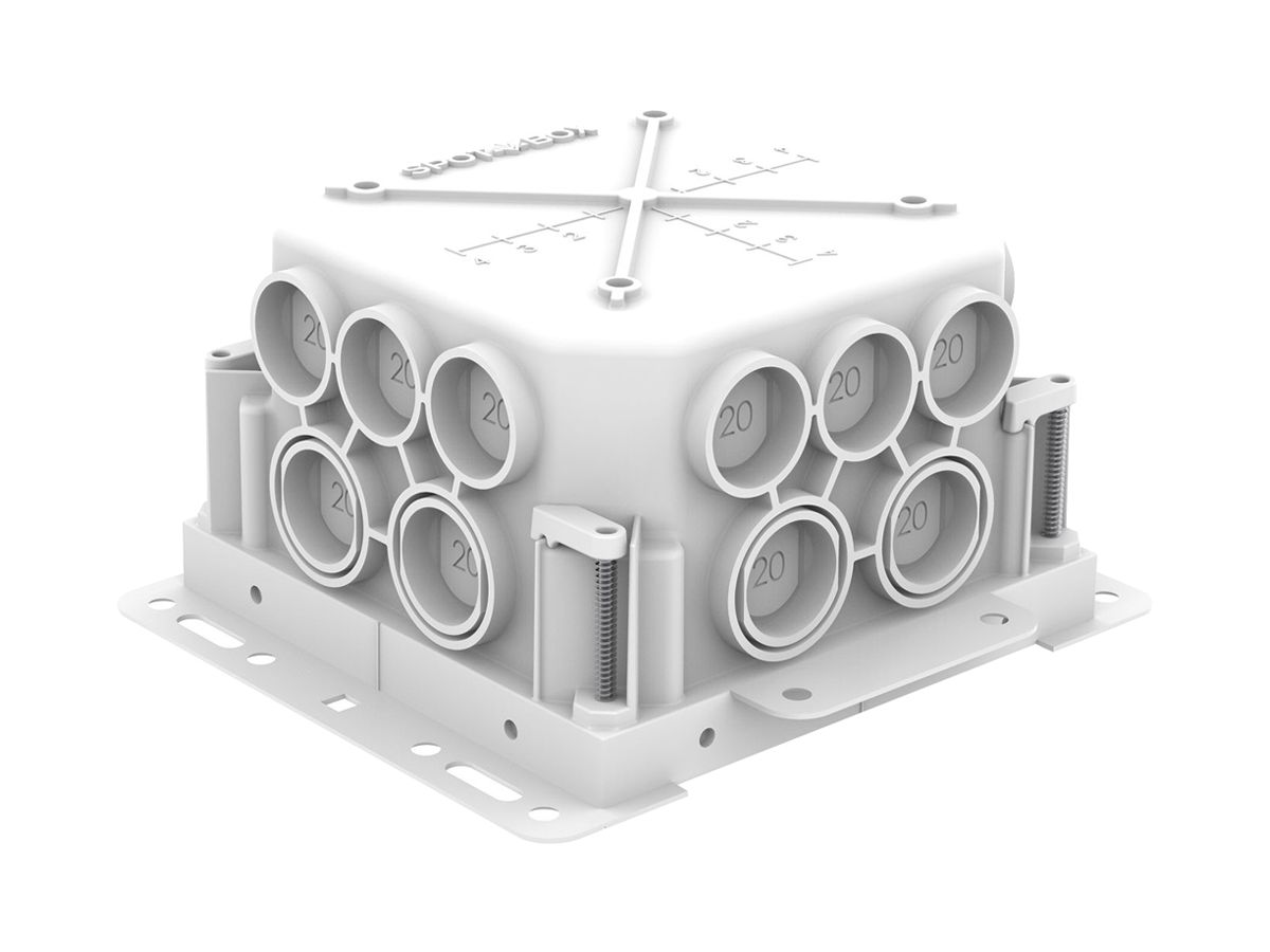 UP-Abzweigdose Spotbox Conexa 75H Set 115×115×75mm weiss