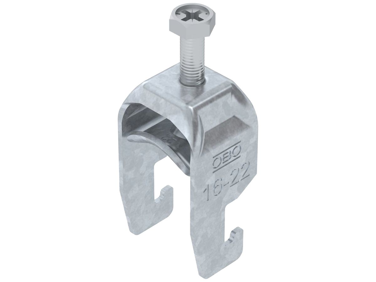 Schnellverleger BET 2056 U-Fuss Metall 16…22mm 1×Kabel Stahl tfZn
