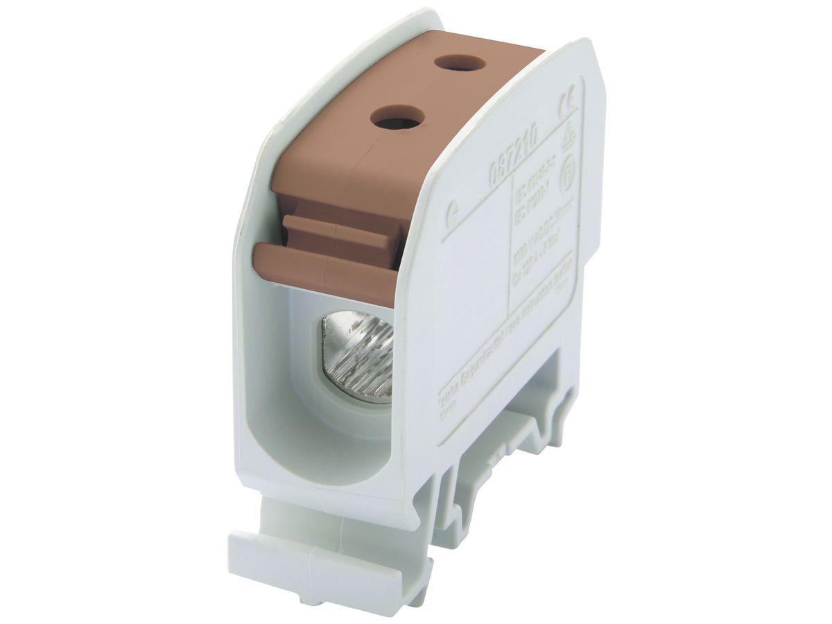 Verteilerblock Bals RKA 35 1P 125A 1×Eingang 1×Ausgang 1…16mm² braun