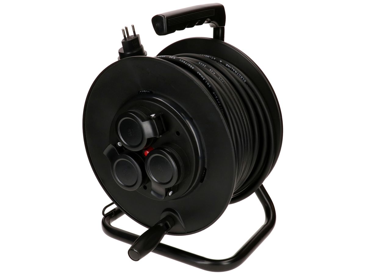 Kabelrolle MH REEL 3×T13 33m IP44 schwarz