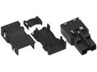Stecker WAGO 2L 2×0.5…4mm² schwarz Kodierung A mit Zugentlastungsgehäuse