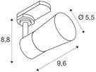 Spot SLV PURI 2.0 Cone GU10 1×6W DIM AD3PH Ø55mm weiss