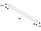 EB-Stromschiene SLV S-TRACK DALI 3-phasig 230V Aluminium 1000mm schwarz