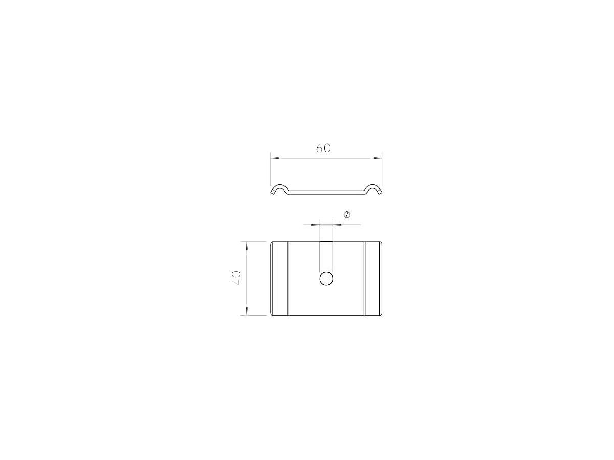 Klemmstück Bettermann für Schraube M6 60×40mm tauchfeuerverzinkt