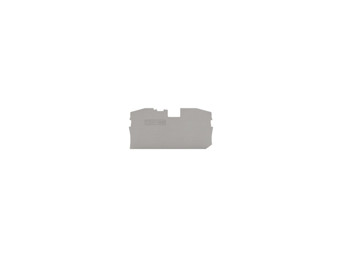 Abschlusswand WAGO TOPJOB-S grau 2P zu Serie 2016