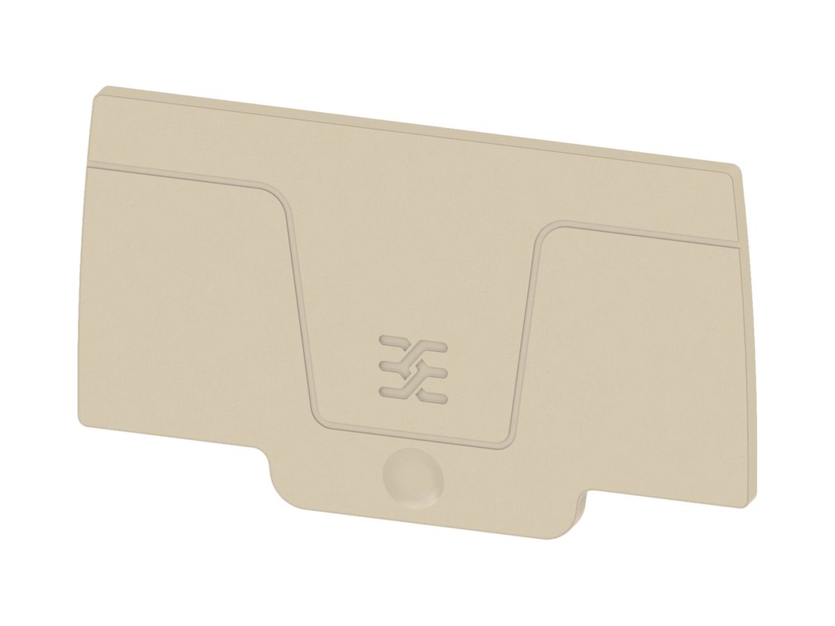 Endplatte beige 1.5mm V0 Snap-In 6mm² L/N/PE