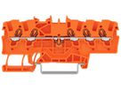 Durchgangs-Reihenklemme WAGO TOPJOB S 1.5mm² 18A 800V 1Etg×5P Ex orange