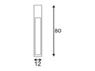 LED-Standleuchte SLV RUSTY 80 SLOT, 8.6W 430lm 3000K IP55 Eisen gerostet