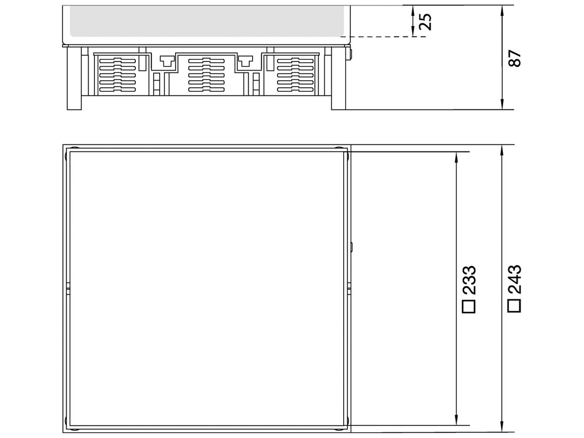 Messingkassette Hager Q12 10 32×244mm Messing
