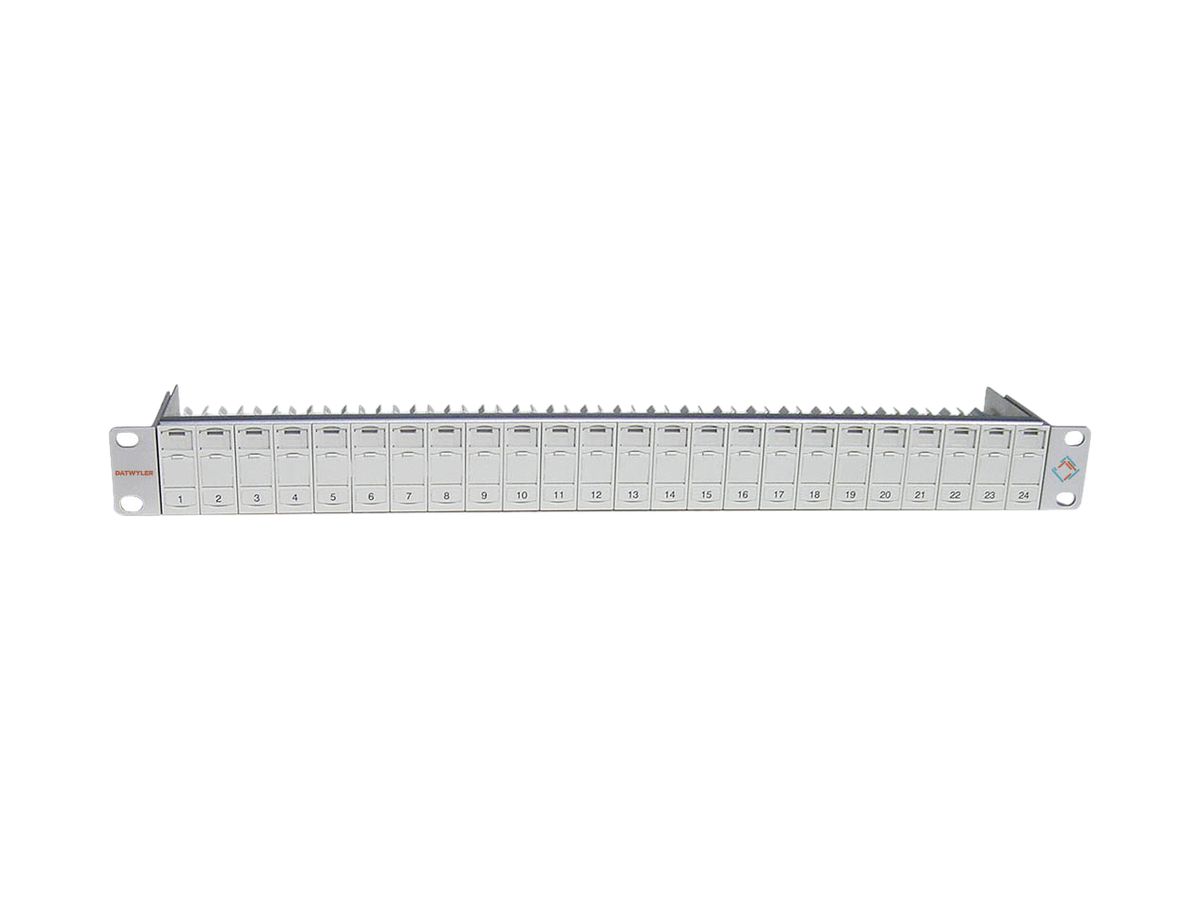 Patchpanel 19" Dätwyler MK 24, f.24×RJ45 Keystone MS-C6A -K Module