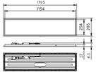 LED-Panelleuchte CoreLine UGR 26W 3600lm 840 IP20/44 1195×295 ws