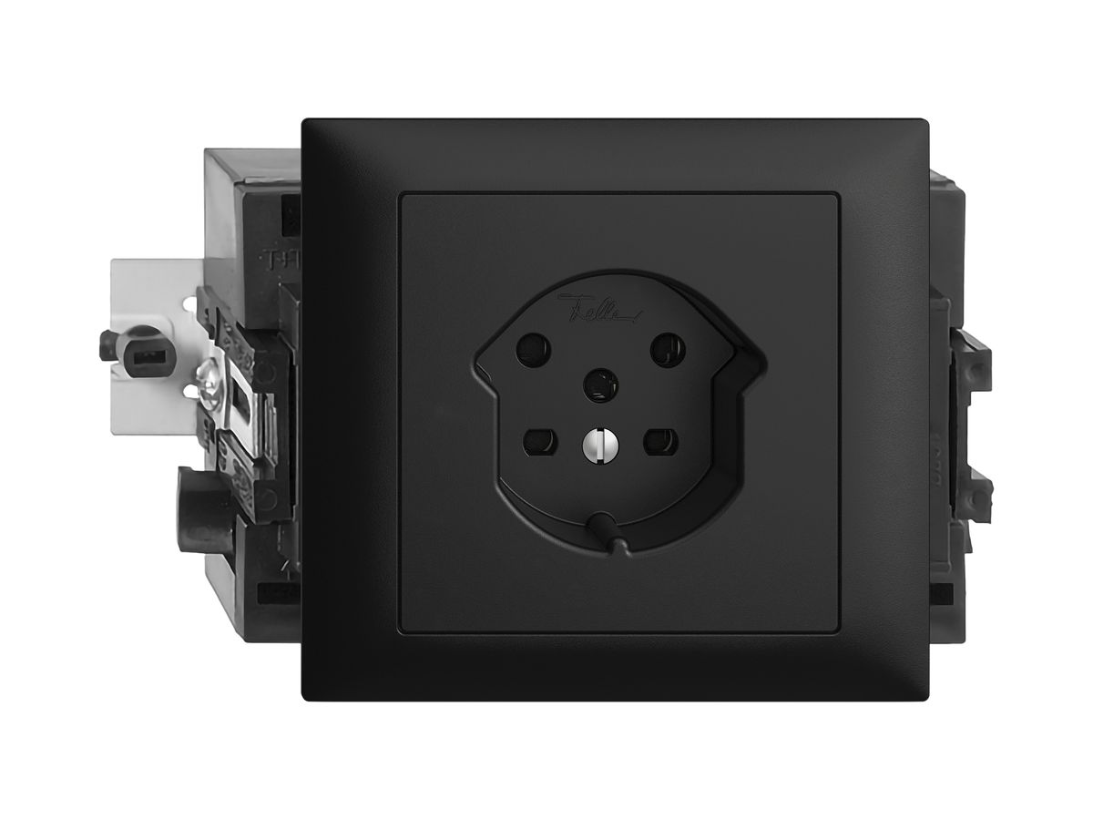 EB-Steckdose EDIZIOdue T15 schwarz 49…69mm