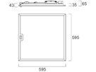 LED-Panelleuchte Sylvania START 34W 4700lm 3000…4000K IP40 DIM 595×595 weiss
