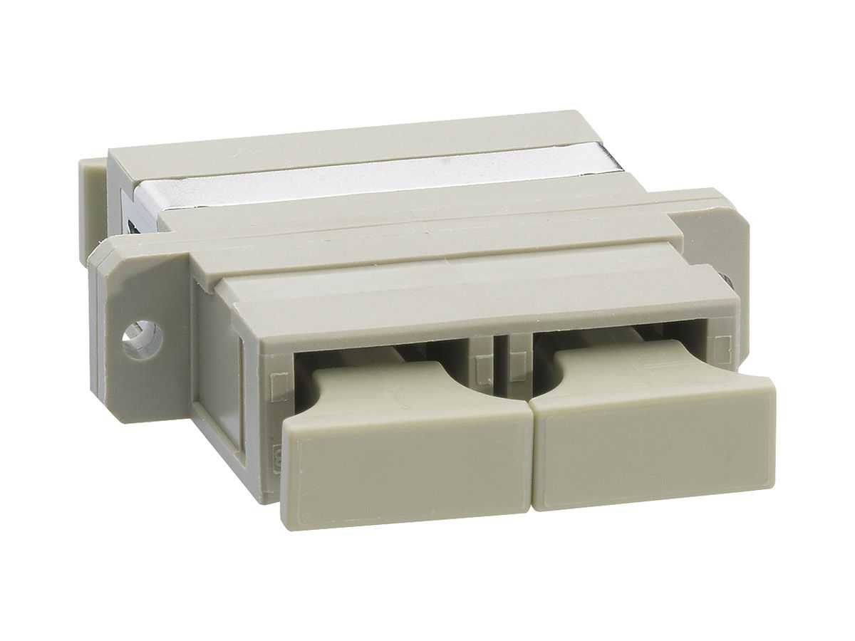 LWL-Kupplung Hager HMS SC/SC Duplex Multimode beige