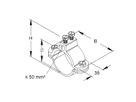 Erdungsrohrschelle 1/4" 50mm² für Rohr 13mm