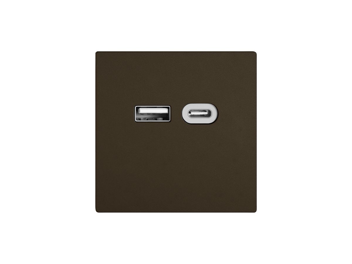 USB-Ladesteckdose EDIZIO.liv SNAPFIX® 230VAC 18W 1×USB Typ A 1×USB Typ C br