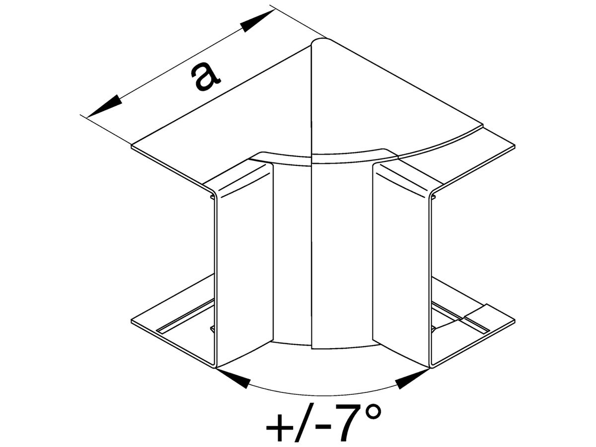Inneneck tehalit LF/LFF/LFH 60110 einstellbar, verkehrsweiss