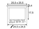 EB-LED-Bodenleuchte SLV DASAR SQUARE, 28W 1620lm 4000K IP67 Edelstahl