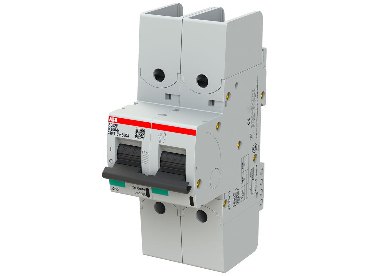 Leitungsschutzschalter ABB S802P-K100-R 2P 400V K-100A 50kA 3TE