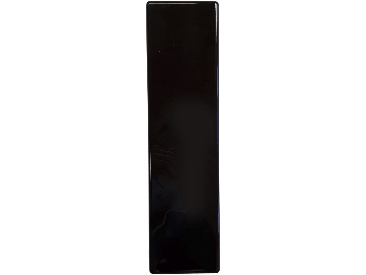 Abdeckplatte 5×1 ohne Bohrung schwarz