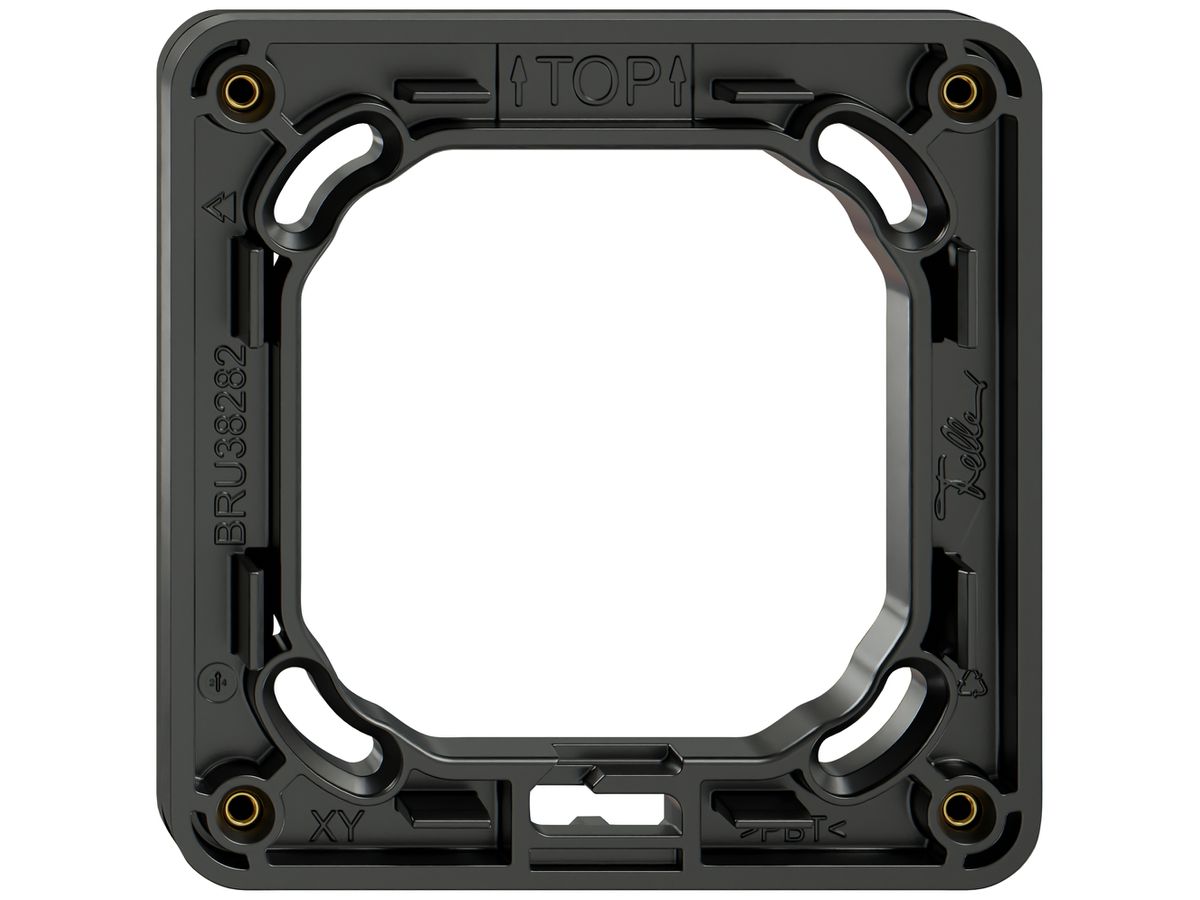 UP-Montagerahmen Feller NEVO SNAPFIX® 1×1 87×87mm schwarz