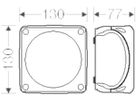 AP-Abzweigdose Hensel RK 0612 12×6mm², grau