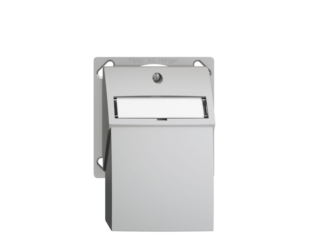 EB-Montageset EDIZIOdue, mit Flachauslasshaube, für 2×RJ45, hellgrau