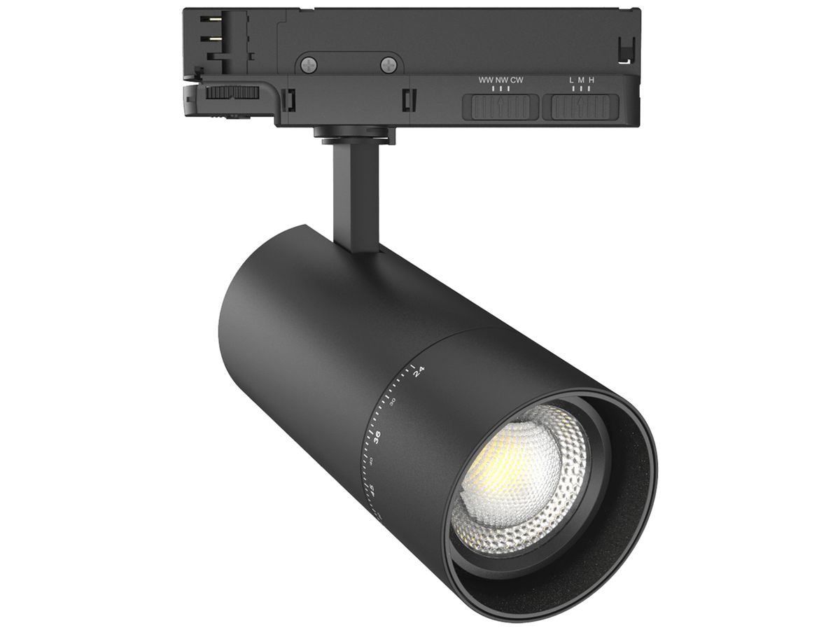 LED-Spot DOTLUX ZOOMtrack 33W 3320lm 927/932/940 24…60° Ad3Ph Ø80 schwarz