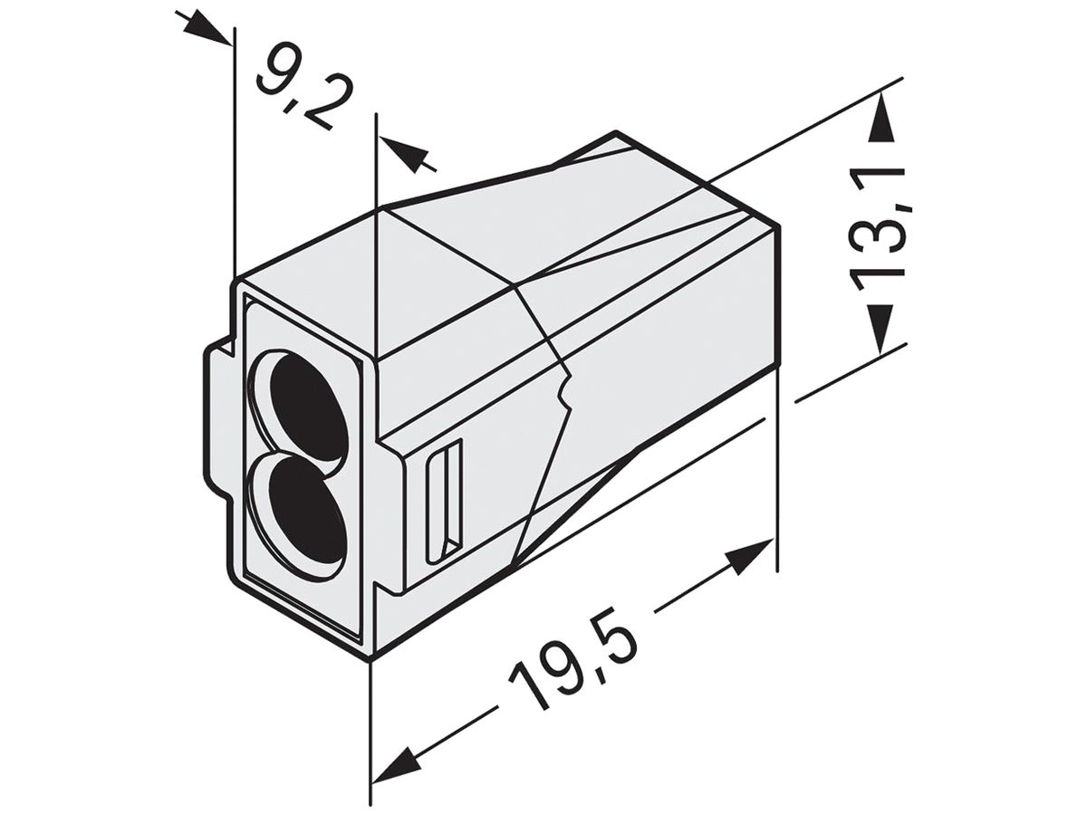 Verbindungsklemme WAGO 2P 0.75…2.5mm² Exe lichtgrau