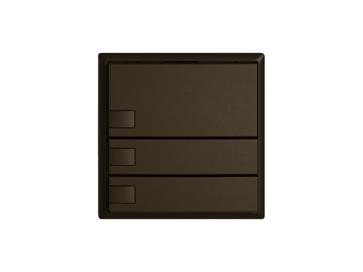KNX-Taster RGB EDIZIO.liv SNAPFIX® Temperaturfüh.o.LED 3×Taste 1-Tbed.br