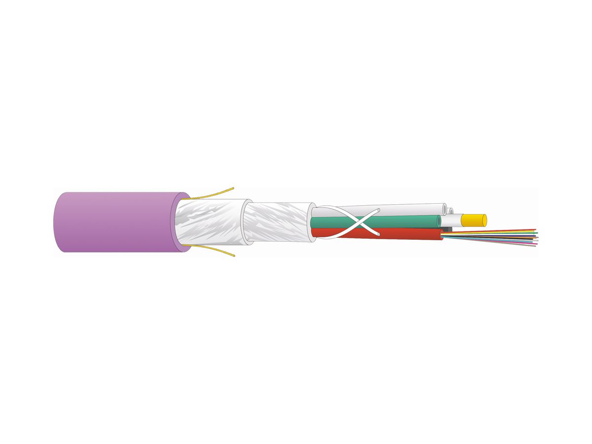Kabel LWL Universal Dätwyler Eca 4×12 G50/125 µm MM OM4 violett