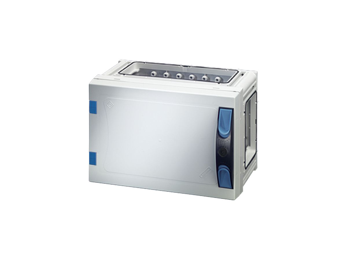 Apparategehäuse Hensel FP 0150 grau leer mit Türe offen 270×180×186mm