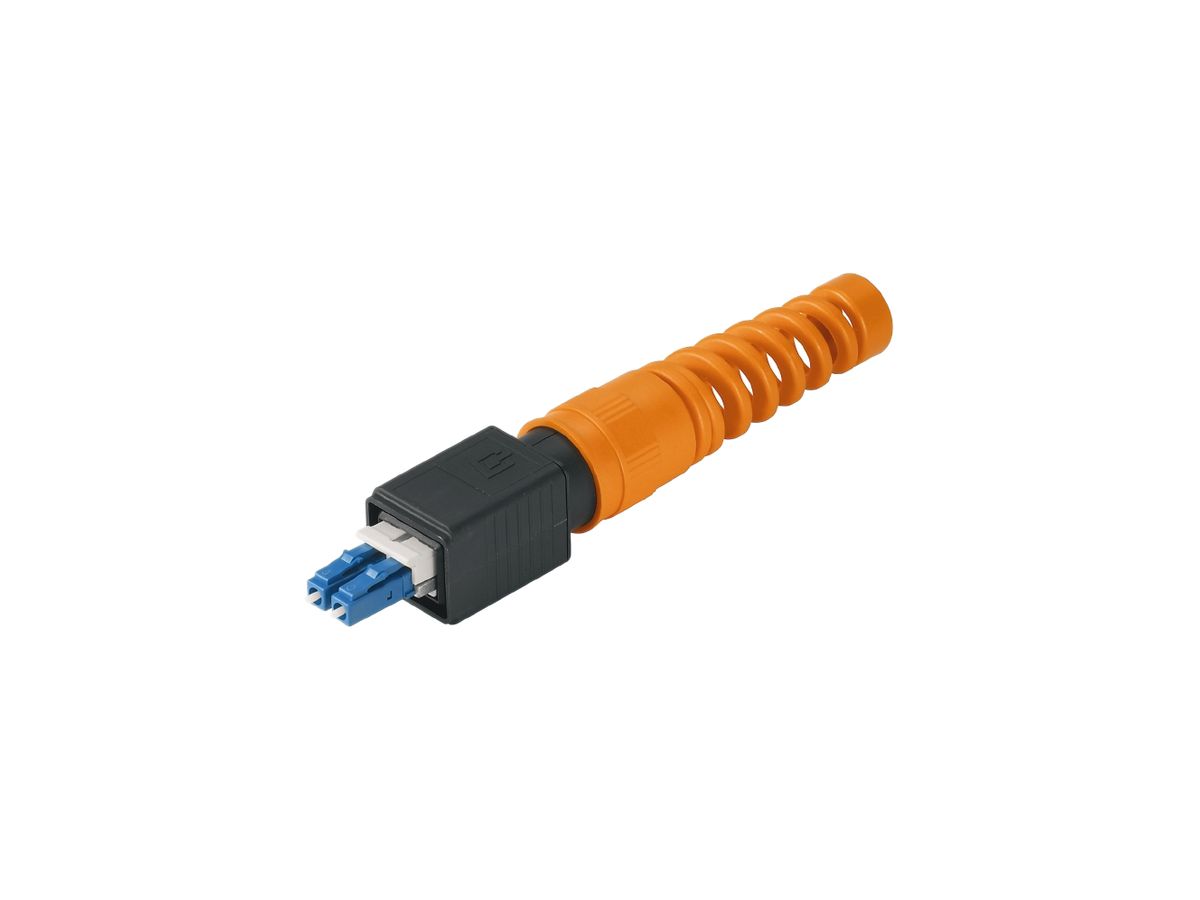 Stecker LWL Weidmüller V4 PushPull LC-Duplex SM, Knickschutz, IP67